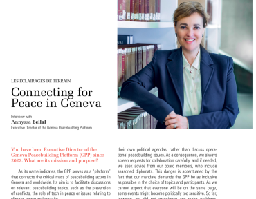Connecting for Peace in Geneva: Dr. Annyssa Bellal Featured in The Globe