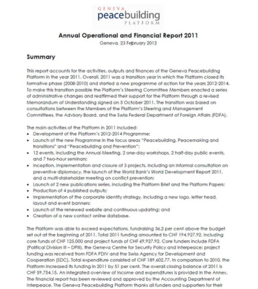 2011 Activity Report