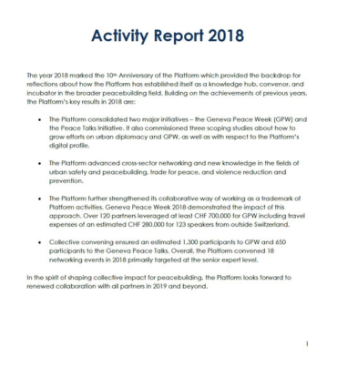 2018 Activity Report